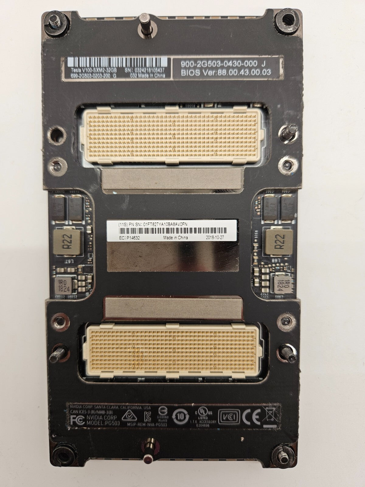 NVIDIA Tesla V100 SXM2 32GB HBM2 NVLink Passive GPU - Damaged.