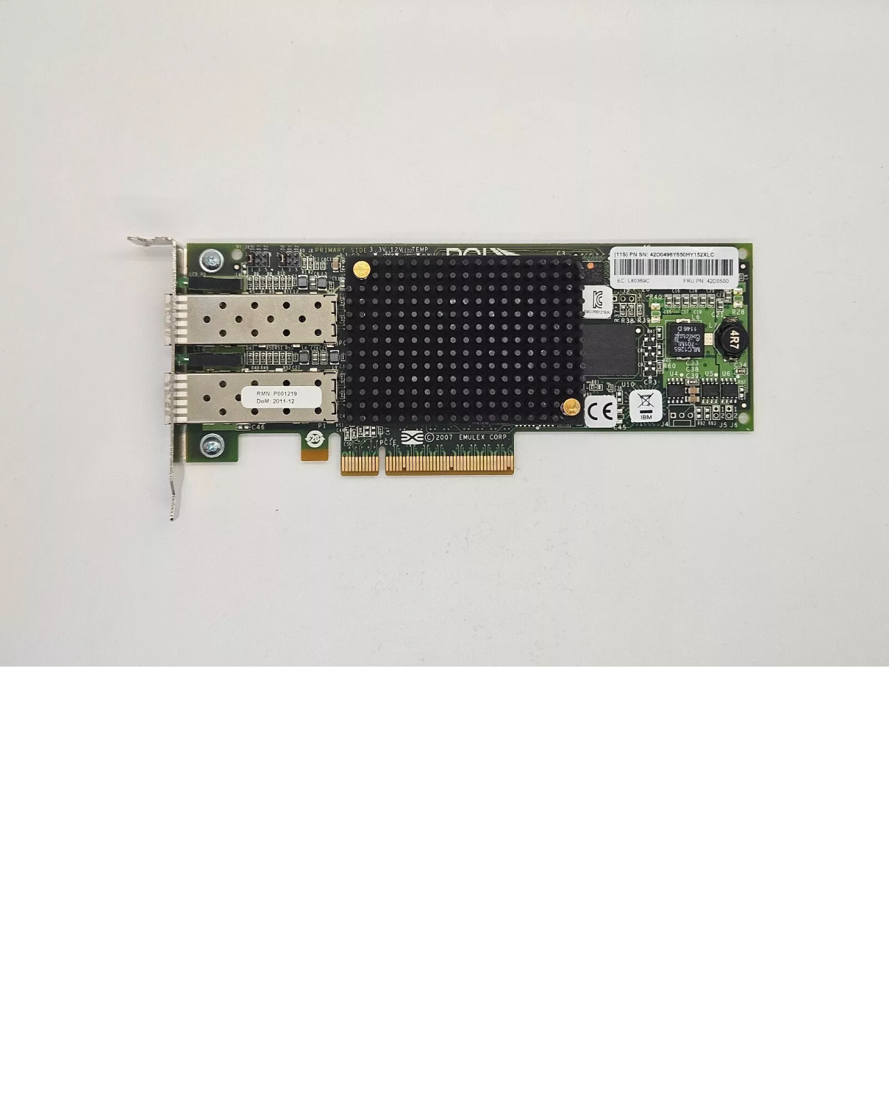 IBM 42D0500 Emulex LPE12002 Dual Port 8Gbps Host Bus Adapter