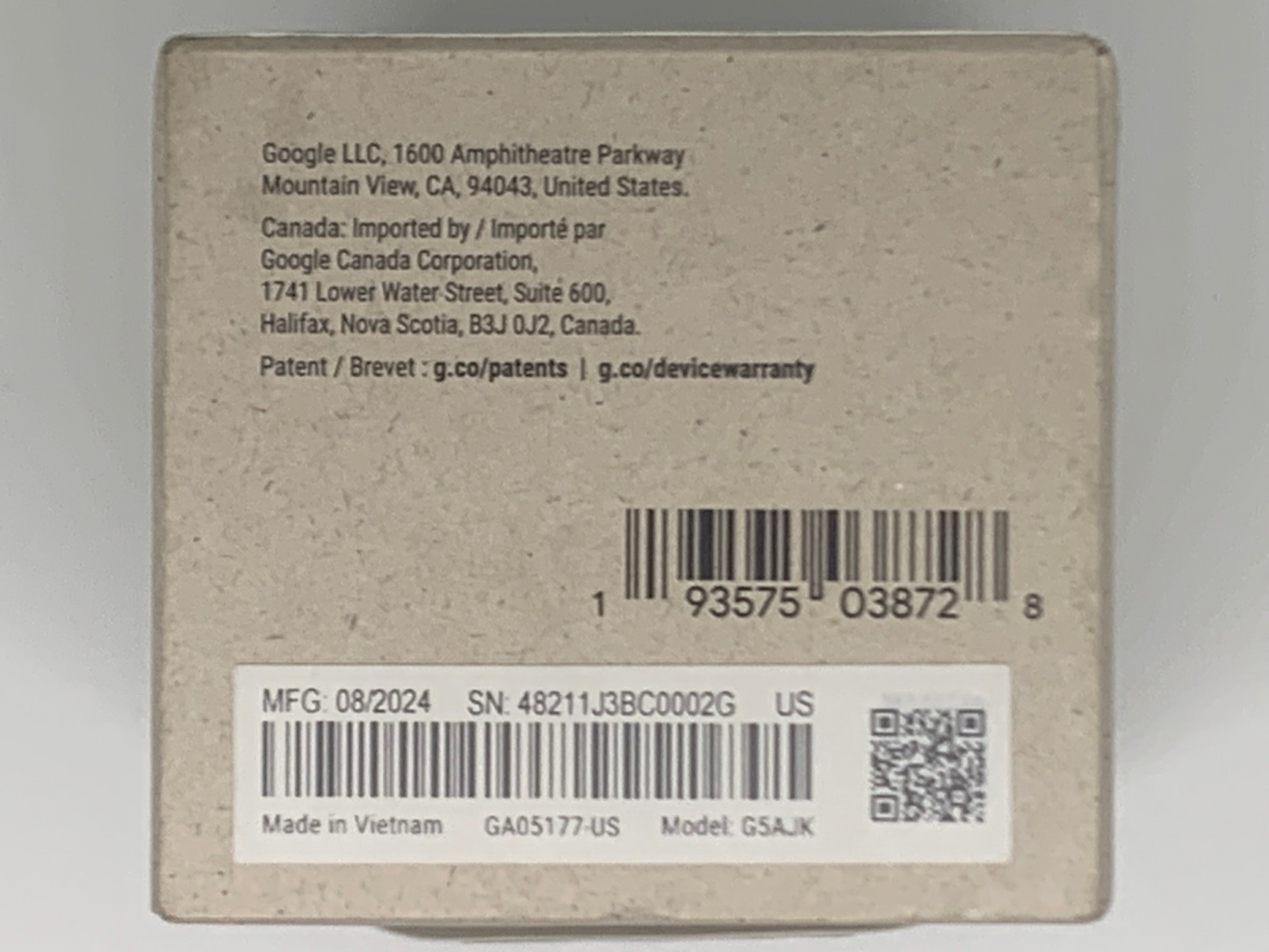 Google GA05177-US G5AJK 3-pack Nest Temperature Sensor 2nd Gen Porcelain White
