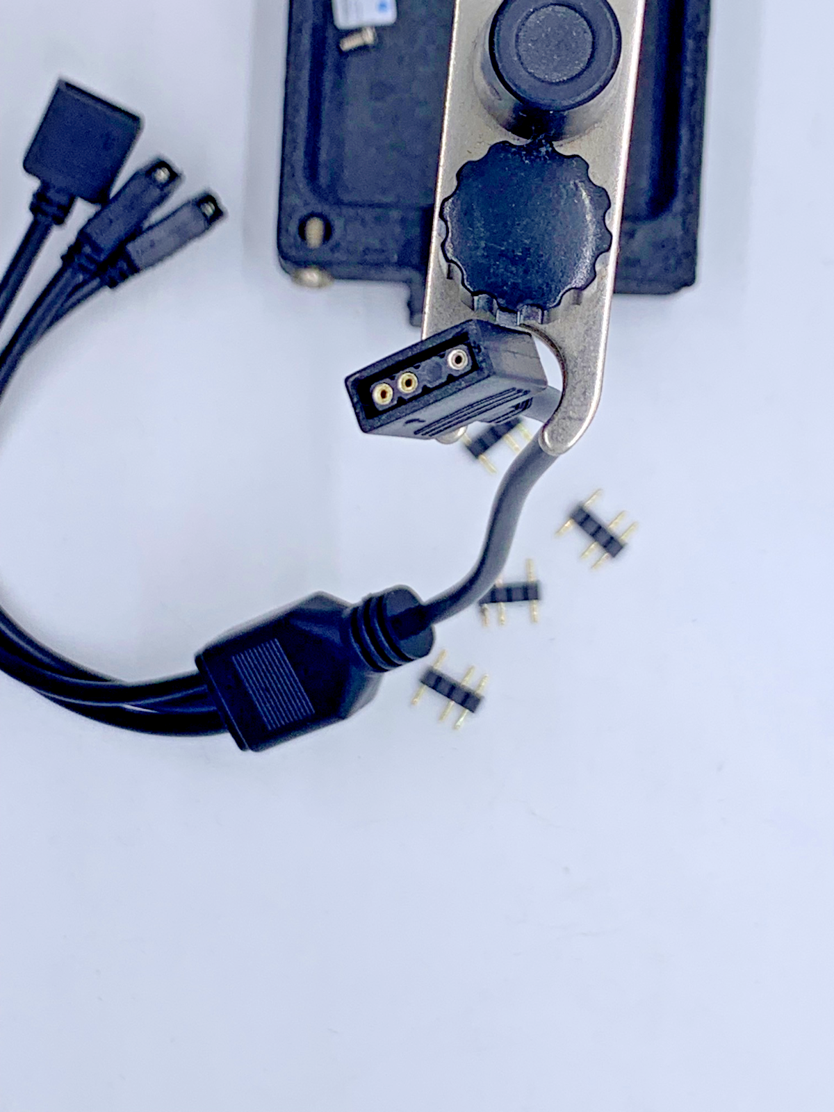Addressable RGB ARGB 3-pin 1 to 3 Splitter Cable black 30cm