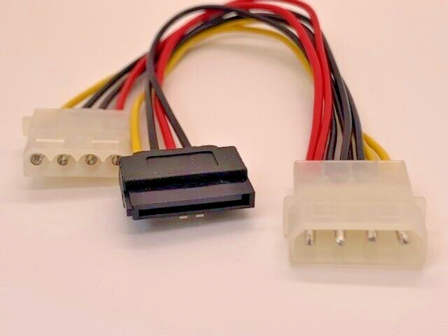 MONOPRICE 4-PIN MOLEX IDE MALE TO SATA 15-PIN MOLEX FEMALE POWER ADAPTER CABLE