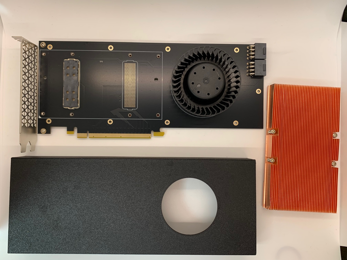 SXM2 NVLINK to PCI-E Adapter fan and heatsink for Nvidia Tesla V100 P100 GPU