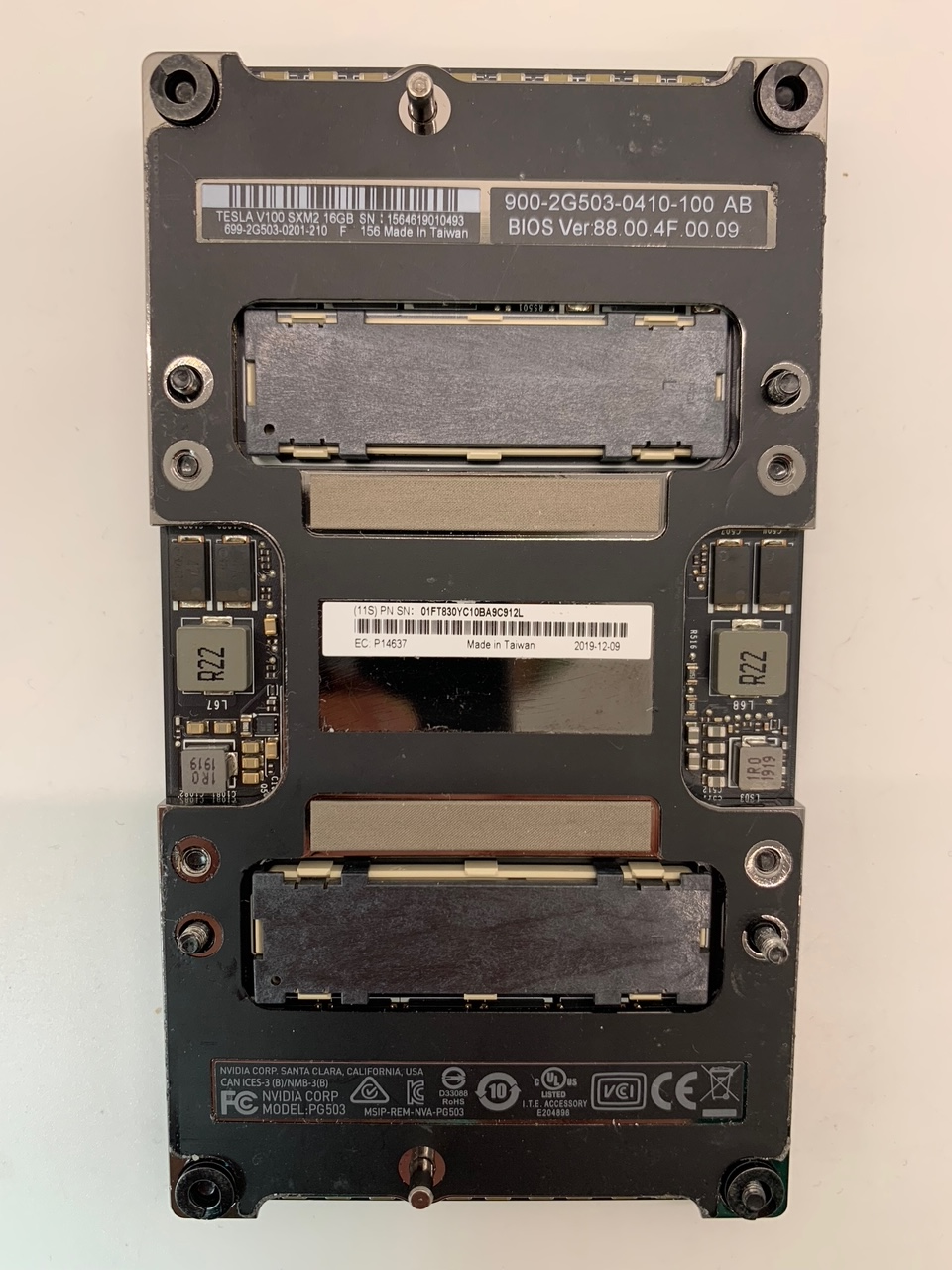 NVIDIA Tesla V100 SXM2 16GB HBM2 NVLink Passive GPU damaged