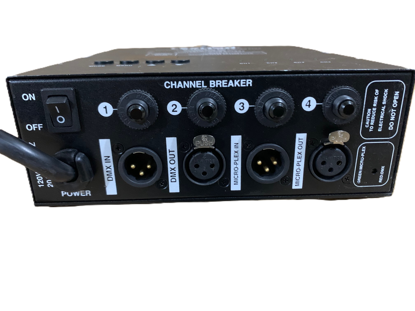 LEVITON D4DMX-MD3 Dimmer pack 3pin DMX 1/2/4 channel 2400W 120V 15A