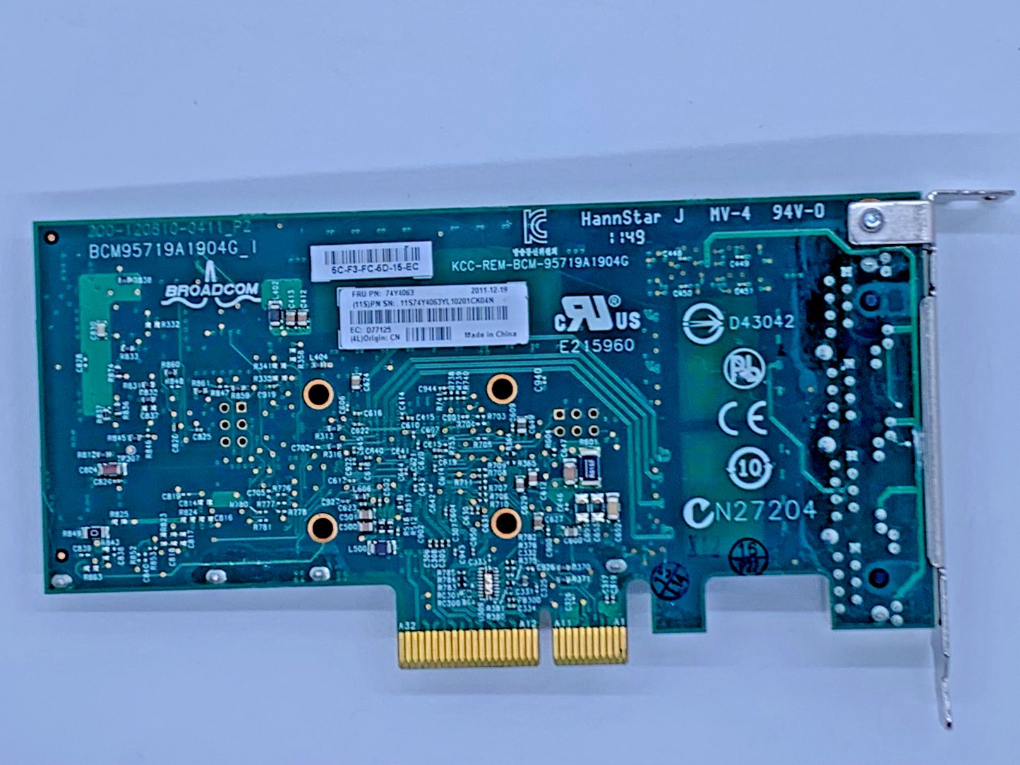 IBM 74Y4063 1Gb 4-Port PCIe2 x4 Server Ethernet-TX Network Adapter low-profile