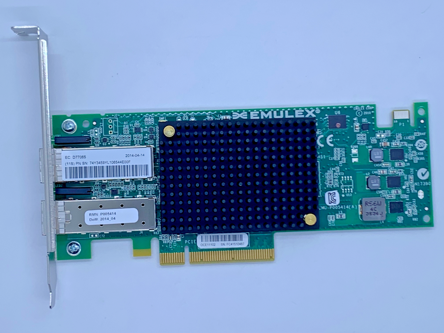 IBM 74Y3459 Emulex OCE11102 10Gb 2Port PCIe Ethernet TwinAx SFP+ Network adapter