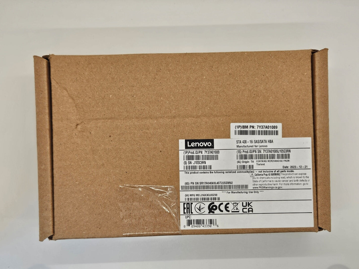 Lenovo 7Y37A01089 01KN501 ThinkSystem 430-16I SAS/SATA 12GB Storage Controller