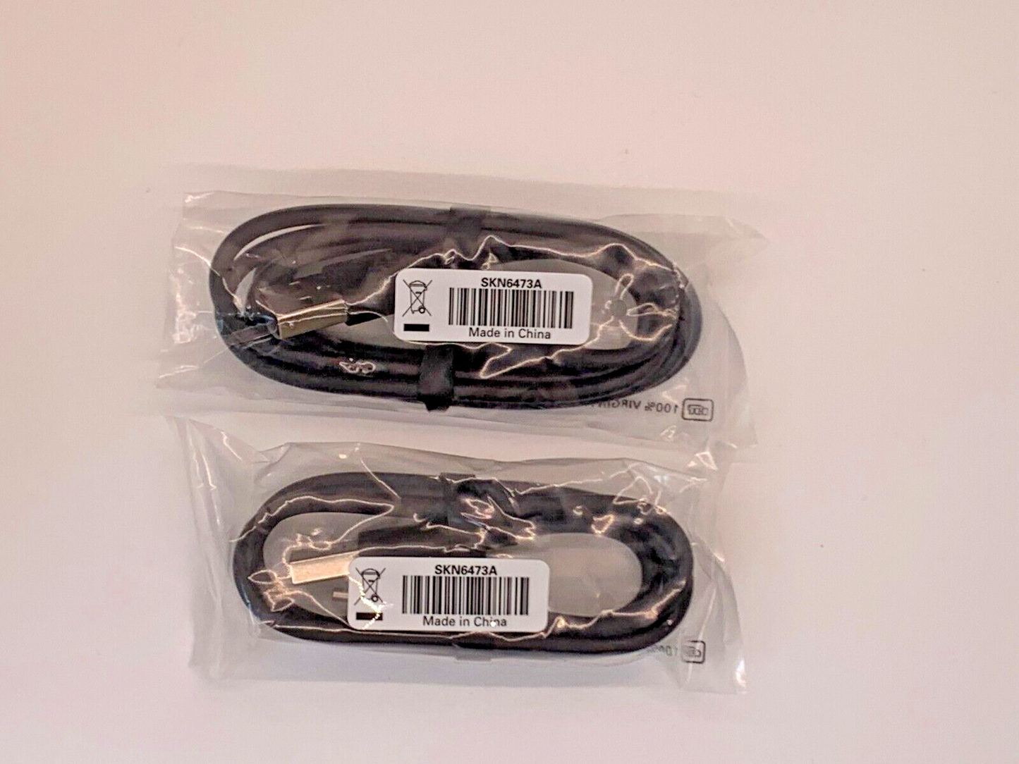 Lot of 2 Motorola SKN6473A 3.3ft USB-A 2.0 to USB-C Data/Charging Cable for MOTO