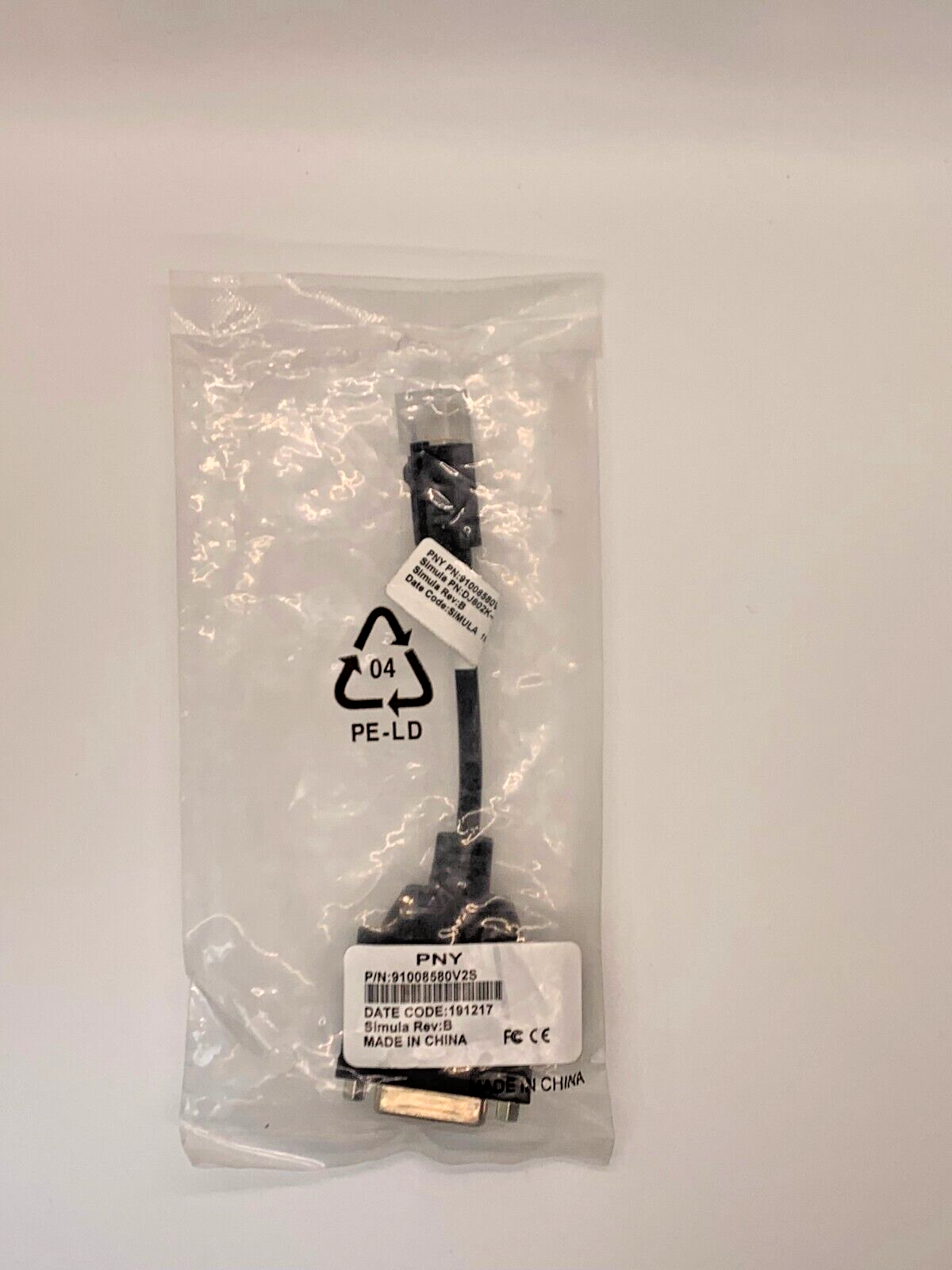 PNY 91008580V2 Latching Mini DisplayPort 1.1 to Single Link DVI PASSIVE ADAPTER