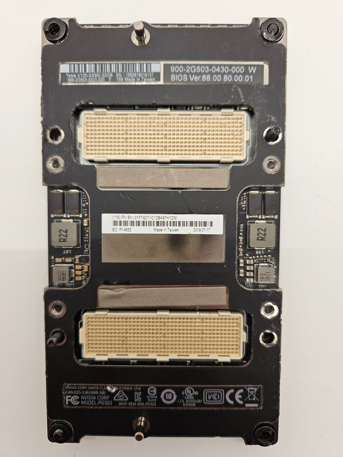 NVIDIA Tesla V100 SXM2 32GB HBM2 NVLink Passive GPU - Damaged.