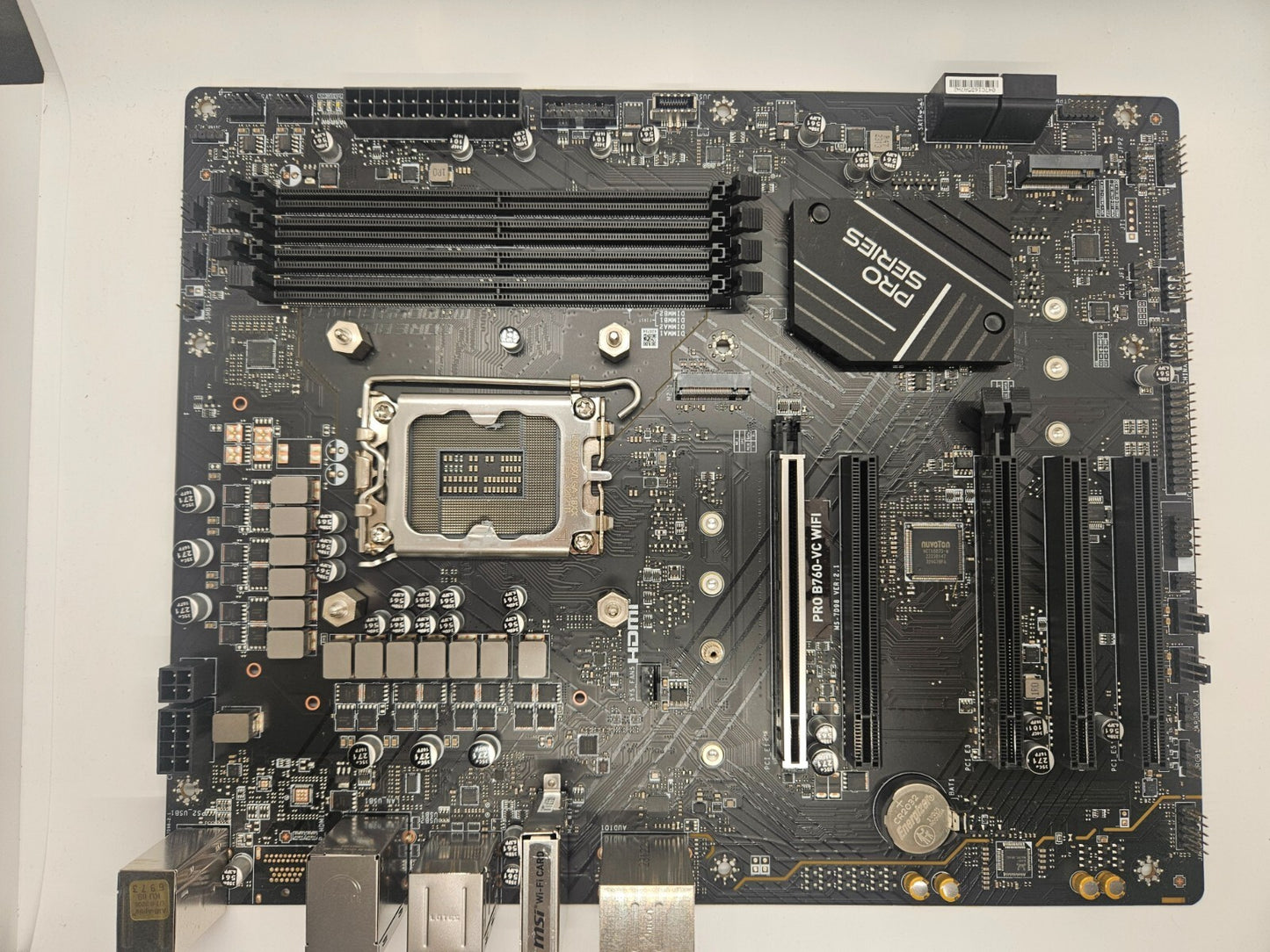 MSI PRO B760-VC WiFi ProSeries LGA 1700, DDR5 Wi-Fi 5.1 Motherboard DEFECTIVE
