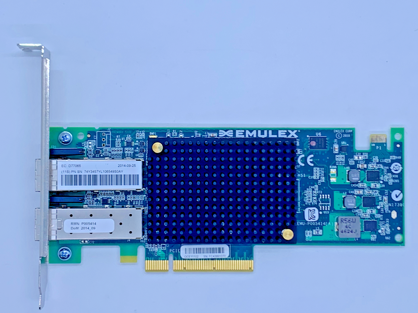 IBM 74Y3457 Emulex OCE11102 10Gb 2-Port SR PCIE2 Ethernet Network Adapter
