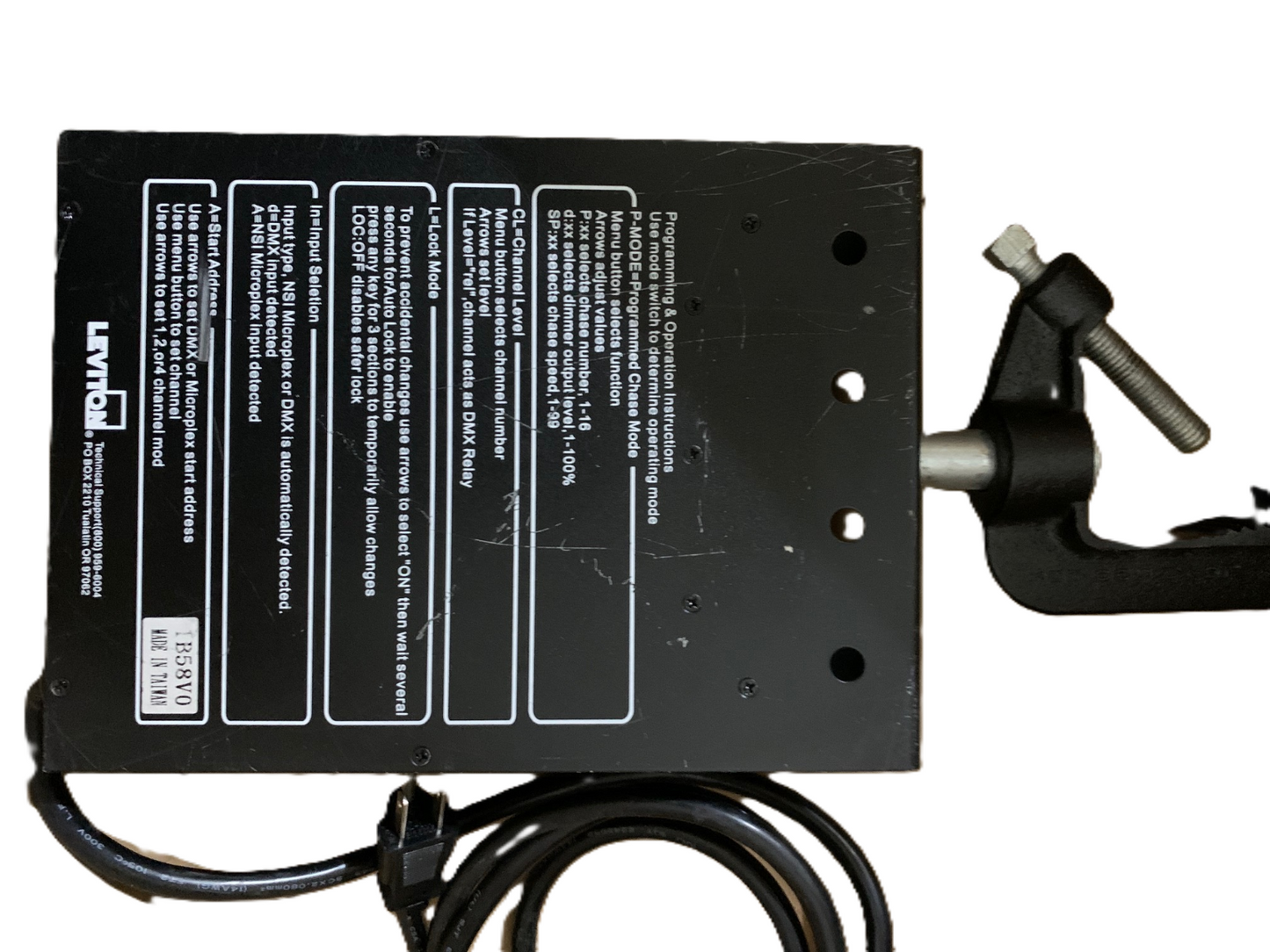 LEVITON D4DMX-MD3 Dimmer pack 3pin DMX 1/2/4 channel 2400W 120V 15A