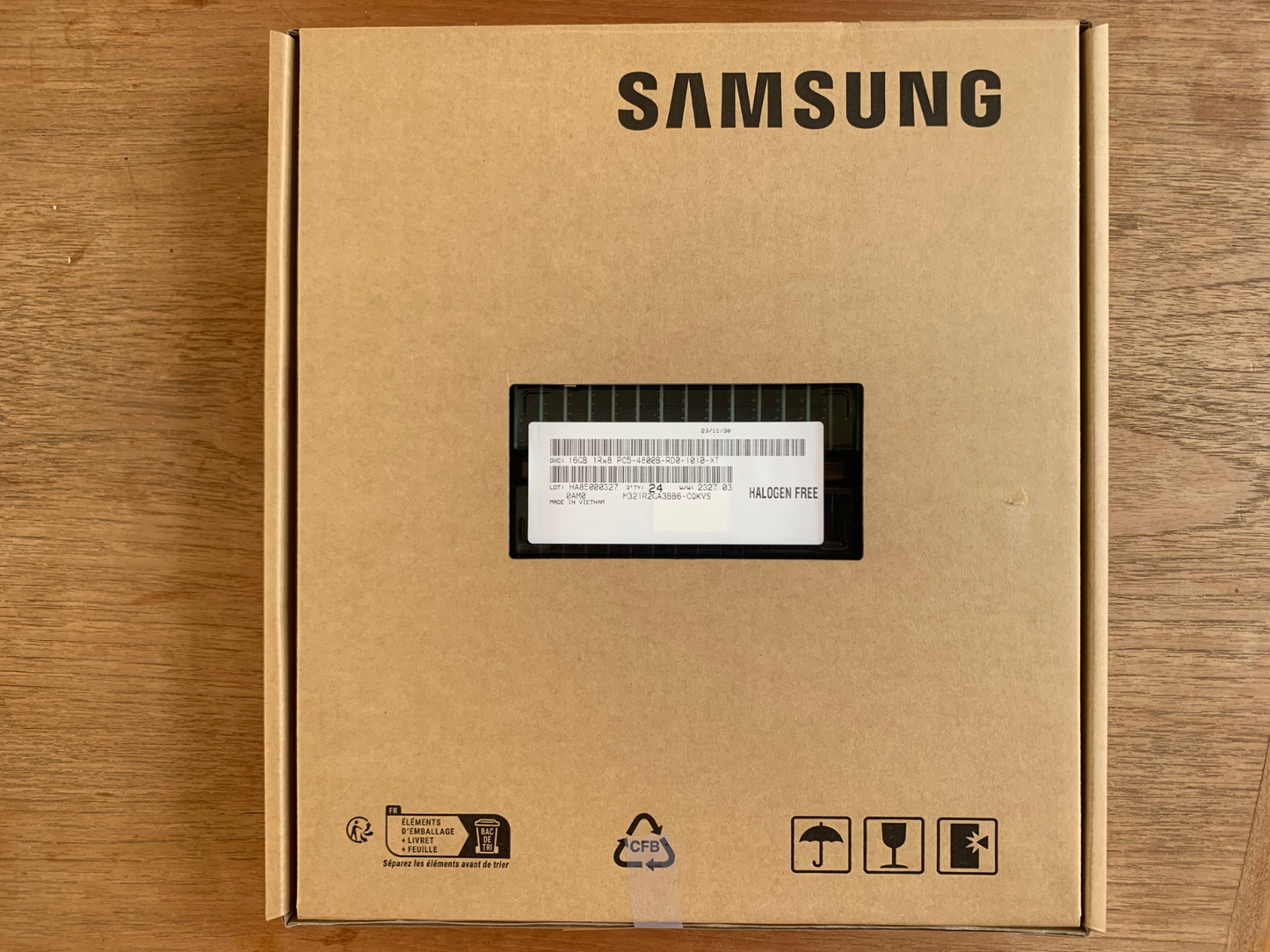 Samsung M321R2GA3BB6-CQK 16GB DDR5 4800MHz PC5-38400 ECC RDIMM 288-Pin memory