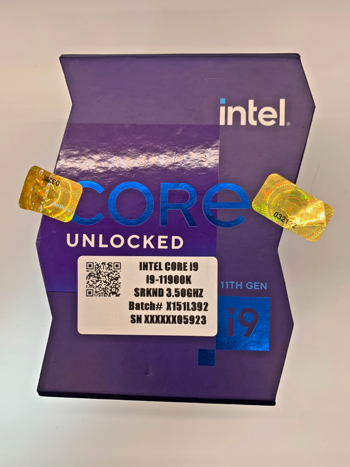 Intel Core i9-11900K 3.5 GHz BOX PACKAGING ONLY EMPTY CPU BOX NO PROCESSOR