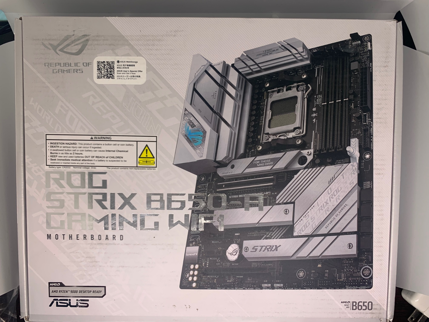 ASUS ROG Strix B650-A Gaming WiFi AM5 LGA1718 Ryzen 7000 Motherboard FIXED PINS