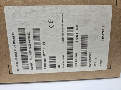 HP 872513-001 SAMSUNG SM865A 400GB SATA SSD MLC 2.5" SFF SOLID STATE DRIVE