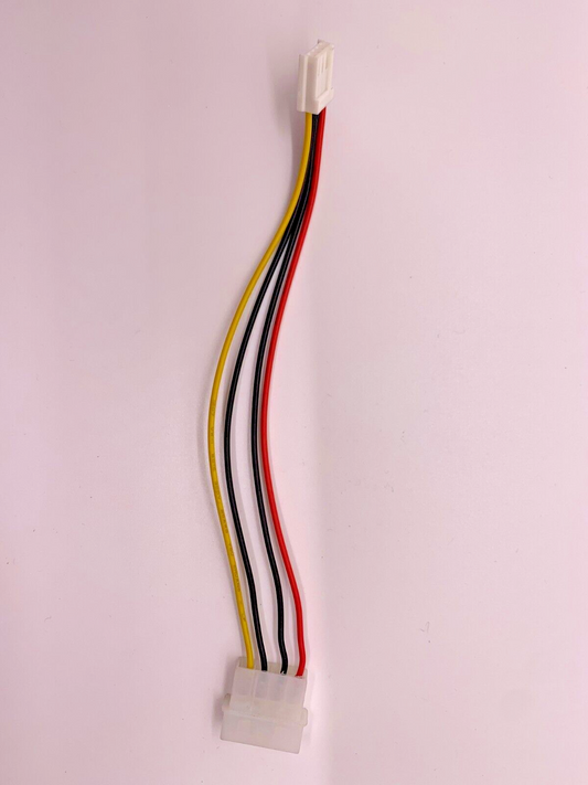 4-PIN MOLEX MALE TO 4-PIN FDD SP4 FEMALE 6 INCHES POWER ADAPTER CABLE