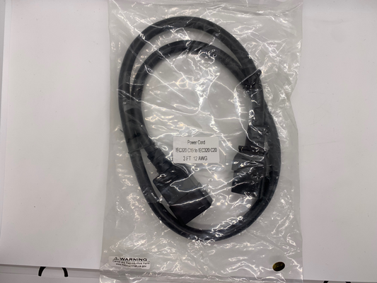 IEC 320 C19 to IEC 320 C20 3ft 12AWG Power Cord Cable
