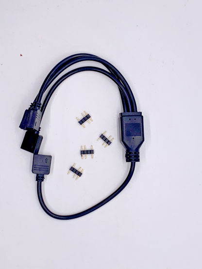 Addressable RGB ARGB 3-pin 1 to 3 Splitter Cable black 30cm
