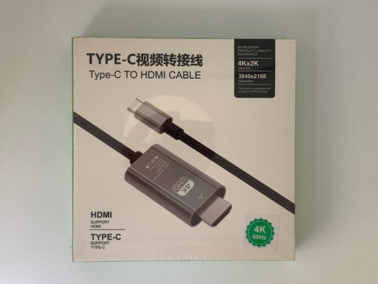 USB-C type C male to HDMI 1.4 male 2m 4k 60hz ultra HD cable