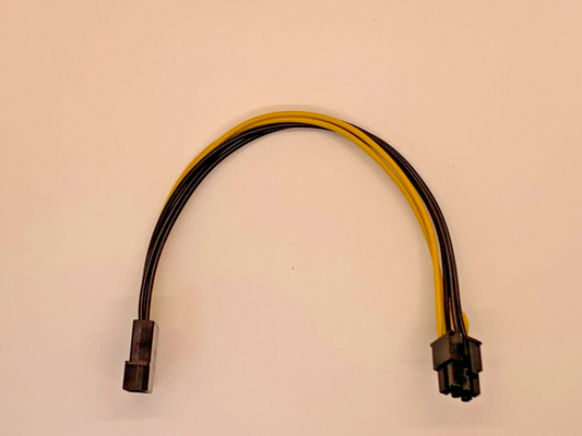 6 pin PCIE male to 4 pin molex male 6 inch power cable adapter