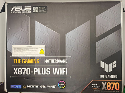 ASUS TUF Gaming X870-PLUS WiFi AMD AM5 X870 DDR5 PCIE 5.0 ATX gaming Motherboard