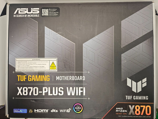 ASUS TUF Gaming X870-PLUS WiFi AMD AM5 X870 DDR5 PCIE 5.0 ATX gaming Motherboard
