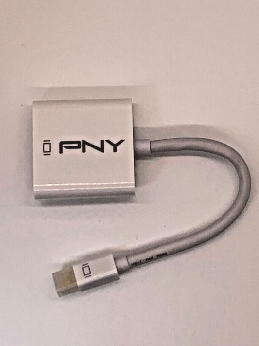 PNY MDP-DVI-SINGLE-PCK MINI DISPLAYPORT (MALE) TO DVI (F) WHITE CABLE ADAPTER