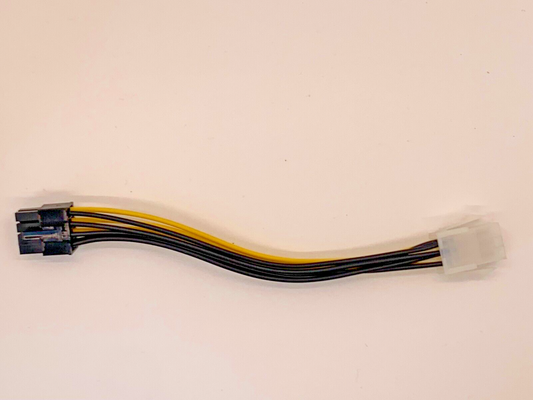 8 pin PCIE male to 6 pin PCIE female 18AWG 6-inch power adapter cable