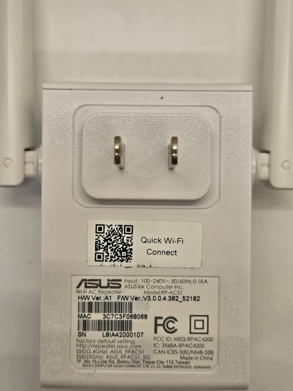 ASUS RP-AC51 Wireless-AC750 Dual-Band Wi-Fi Repeater extender