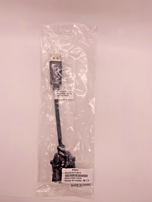 PNY 030-0173-000 displayport (M) to DVI (F) adapter cable