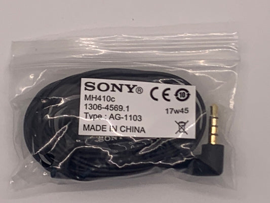 SONY MH410C Earbuds XPERIA Black Wired with microphone 3.5mm 4 Pole Angled Jack