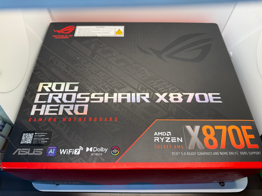 ASUS ROG CROSSHAIR X870E HERO AMD AM5 ATX DDR5 WIFI 7 gaming motherboard