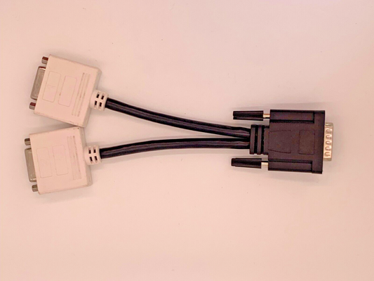 LFH-60 male to dual DVI-I female 8 inch Adapter cable