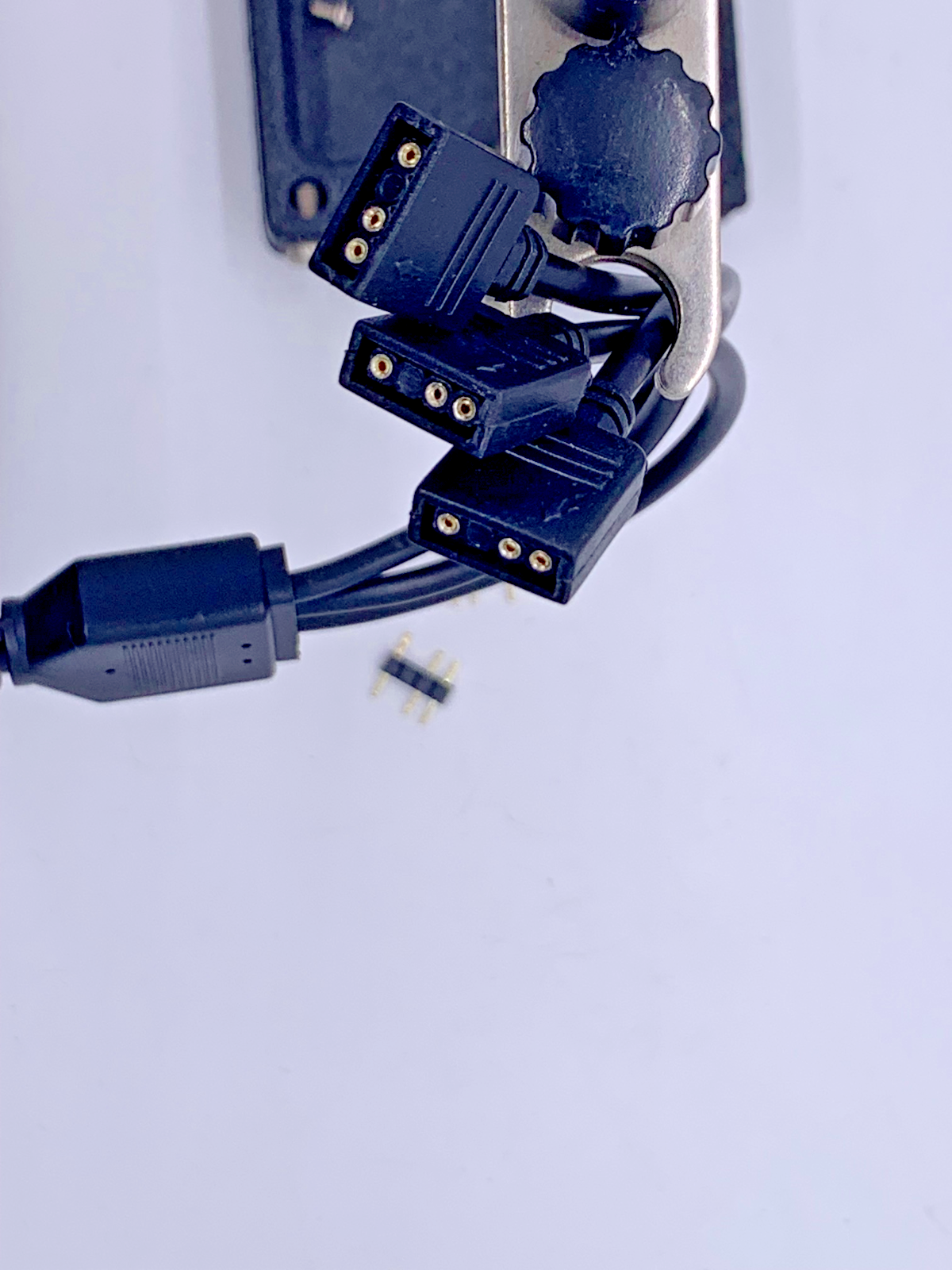 Addressable RGB ARGB 3-pin 1 to 3 Splitter Cable black 30cm