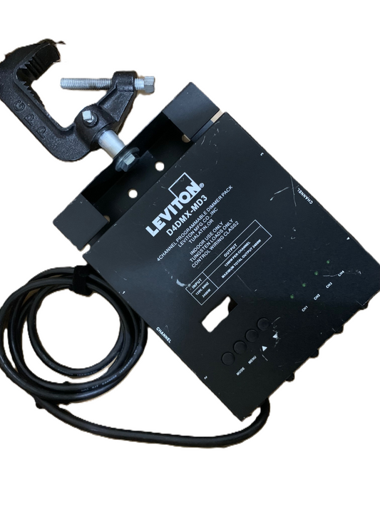 LEVITON D4DMX-MD3 Dimmer pack 3pin DMX 1/2/4 channel 2400W 120V 15A