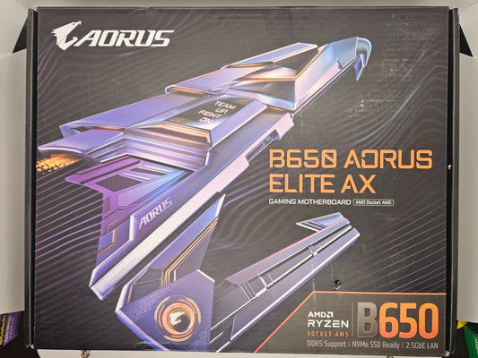 GIGABYTE B650 AORUS Elite AX AMD AM5 DDR5 ATX Motherboard DAMAGED